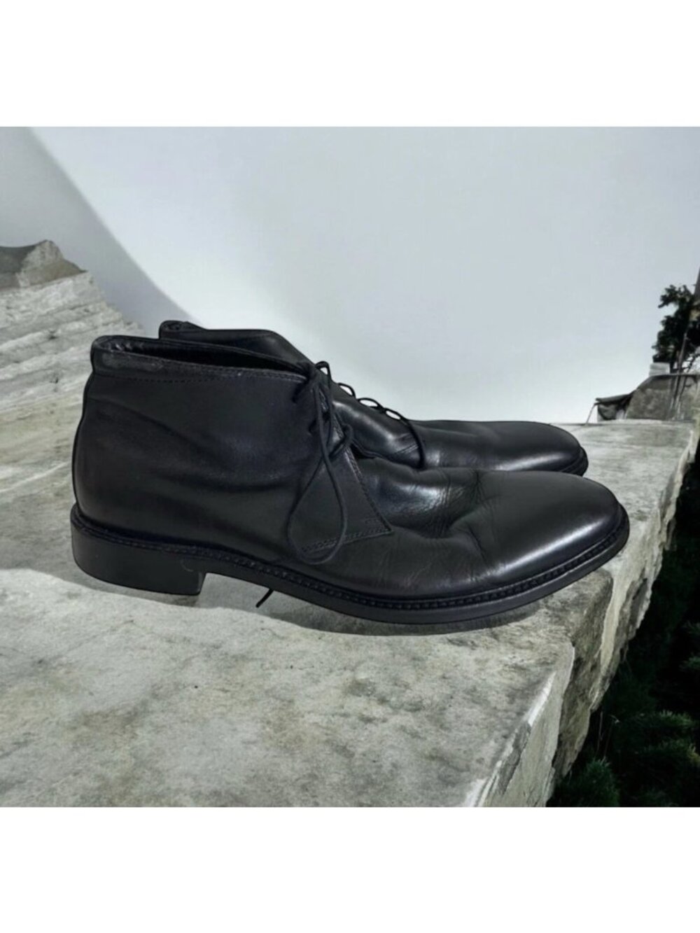 GORDON RUSH Mens Black Leather Dress Shoes Boots Sz 10.5